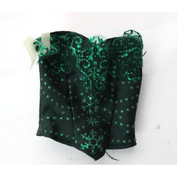 2004 Holiday Barbie Special Edition Doll Replacement Green Velvet Dress Coat Top - Picture 3 of 8